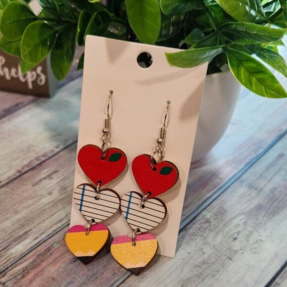 Teacher Dangle Earrings - Picture 1 of 6